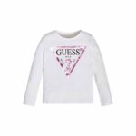GUESS LS T-SHIRT LOGO WHITE ΜΠΛΟΥΖΑ
