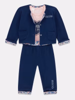 GUESS BABY SET ΜΠΟΥΦΑΝ, ΚΟΡΜΑΚΙ ΚΑΙ ΠΑΝΤΕΛΟΝΙ