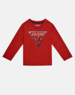 GUESS T-SHIRT ΜΑΚΡΥΜΑΝΙΚΟ ΚΟΚΚΙΝΟ