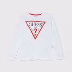 GUESS T-SHIRT WHITE ΜΠΛΟΥΖΑ ΜΑΚΡΥΜΑΝΙΚΟ