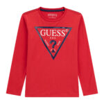 GUESS T-SHIRT RED ΜΠΛΟΥΖΑ ΜΑΚΡΥΜΑΝΙΚΟ
