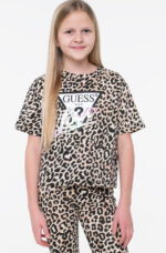 GUESS T-SHIRT MIDI SS ΛΕΟΠΑΡ ΜΠΛΟΥΖΑ - Image 4
