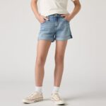 LEVI'S GIRLFRIEND SHORTS BLUE - Image 5