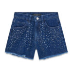 GUESS SHORTS RIGID DENIM STRASS ΣΟΡΤΣ