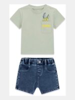 GUESS BABY SET ΜΠΛΟΥΖΑ & DENIM ΣΟΡΤΣ