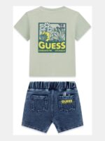 GUESS BABY SET ΜΠΛΟΥΖΑ & DENIM ΣΟΡΤΣ - Image 2