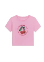 GUESS T-SHIRT CROP SS ΜΠΛΟΥΖΑ ΡΟΖ