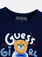 GUESS T-SHIRT SS TEDDY GIRL ΜΠΛΟΥΖΑ ΣΚΟΥΡΟ ΜΠΛΕ - Image 3