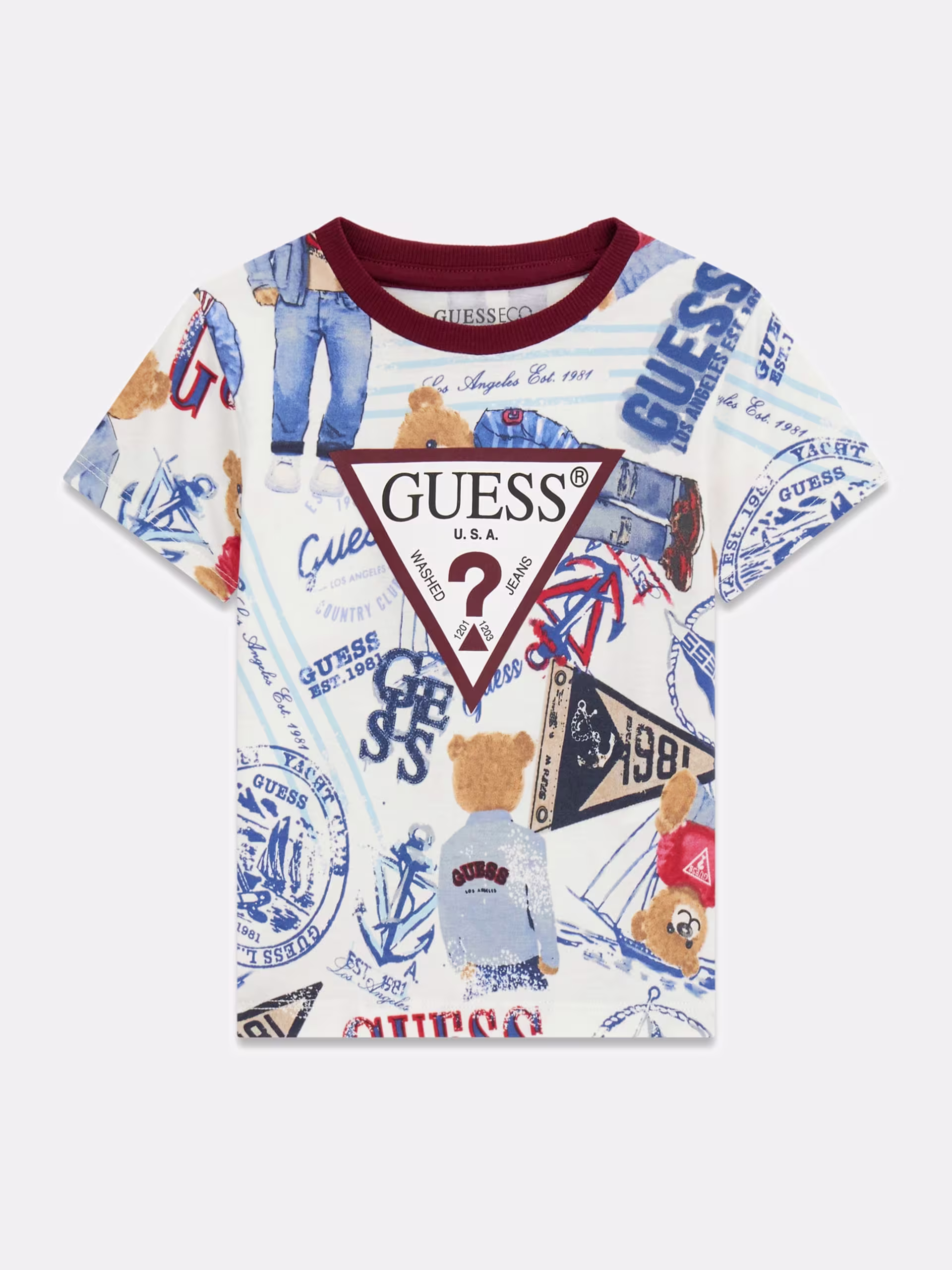 N6RI04K8HM4-P7HZ GUESS T-SHIRT ΜΠΛΟΥΖΑ ΑΡΚΟΥΔΑΚΙ - Image 1