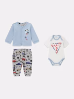 GUESS BABY SET CAR ΖΑΚΕΤΑ, ΠΑΝΤΕΛΟΝΙ & ΚΟΡΜΑΚΙ