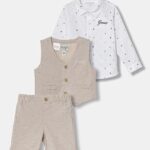 GUESS BABY SET ΓΙΛΕΚΟ, ΠΟΥΚΑΜΙΣΟ & ΣΟΡΤΣ ΛΙΝΟ