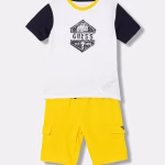 GUESS SET SS T-SHIRT & CARGO SHORTS CAR