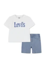 LEVI'S BABY SET WHITE ΜΠΛΟΥΖΑΚΙ & ΣΟΡΤΣΑΚΙ