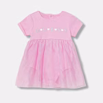 GUESS BABY DRESS BODYSUIT ΦΟΡΕΜΑ ΡΟΖ