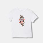 GUESS T-SHIRT SS ΑΛΟΓΑΚΙ ΜΠΛΟΥΖΑ ΛΕΥΚΟ