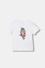 GUESS T-SHIRT SS ΑΛΟΓΑΚΙ ΜΠΛΟΥΖΑ ΛΕΥΚΟ