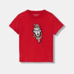 GUESS T-SHIRT SS ΑΛΟΓΑΚΙ ΜΠΛΟΥΖΑ ΚΟΚΚΙΝΟ