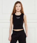 GUESS T-SHIRT MIDI RIB TOP ΜΠΛΟΥΖΑ ΜΑΥΡΟ - Image 4