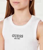 GUESS T-SHIRT MIDI RIB TOP ΜΠΛΟΥΖΑ ΛΕΥΚΟ - Image 4