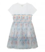 GUESS DRESS MIXED FABRIC ΦΟΡΕΜΑ FLORAL