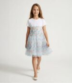 GUESS DRESS MIXED FABRIC ΦΟΡΕΜΑ FLORAL - Image 4