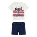 GUESS BABY SET ΜΠΛΟΥΖΑ & DENIM ΣΟΡΤΣ BOAT