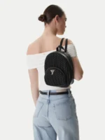 GUESS MINI BACKPACK ΣΑΚΙΔΙΟ ΠΛΑΤΗΣ ΜΑΥΡΟ - Image 6