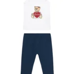 GUESS BABY SET TEDDY GIRL ΜΠΛΟΥΖΑ & ΚΟΛΑΝ