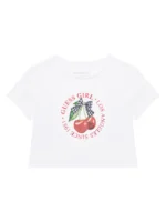 GUESS T-SHIRT CROP SS ΜΠΛΟΥΖΑ ΛΕΥΚΟ