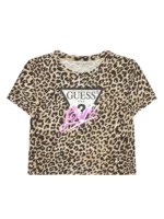 GUESS T-SHIRT MIDI SS ΛΕΟΠΑΡ ΜΠΛΟΥΖΑ