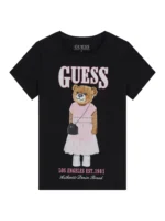 GUESS T-SHIRT SS TEDDY GIRL ΜΠΛΟΥΖΑ ΜΑΥΡΟ