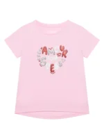 GUESS T-SHIRT SS HIGH LOW AMOUR ΜΠΛΟΥΖΑ