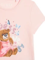 GUESS T-SHIRT SS TEDDY GIRL ΜΠΛΟΥΖΑ ΡΟΖ - Image 3