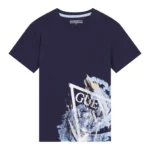 GUESS T-SHIRT SS ΜΠΛΟΥΣΑ ΣΚΟΥΡΟ ΜΠΛΕ