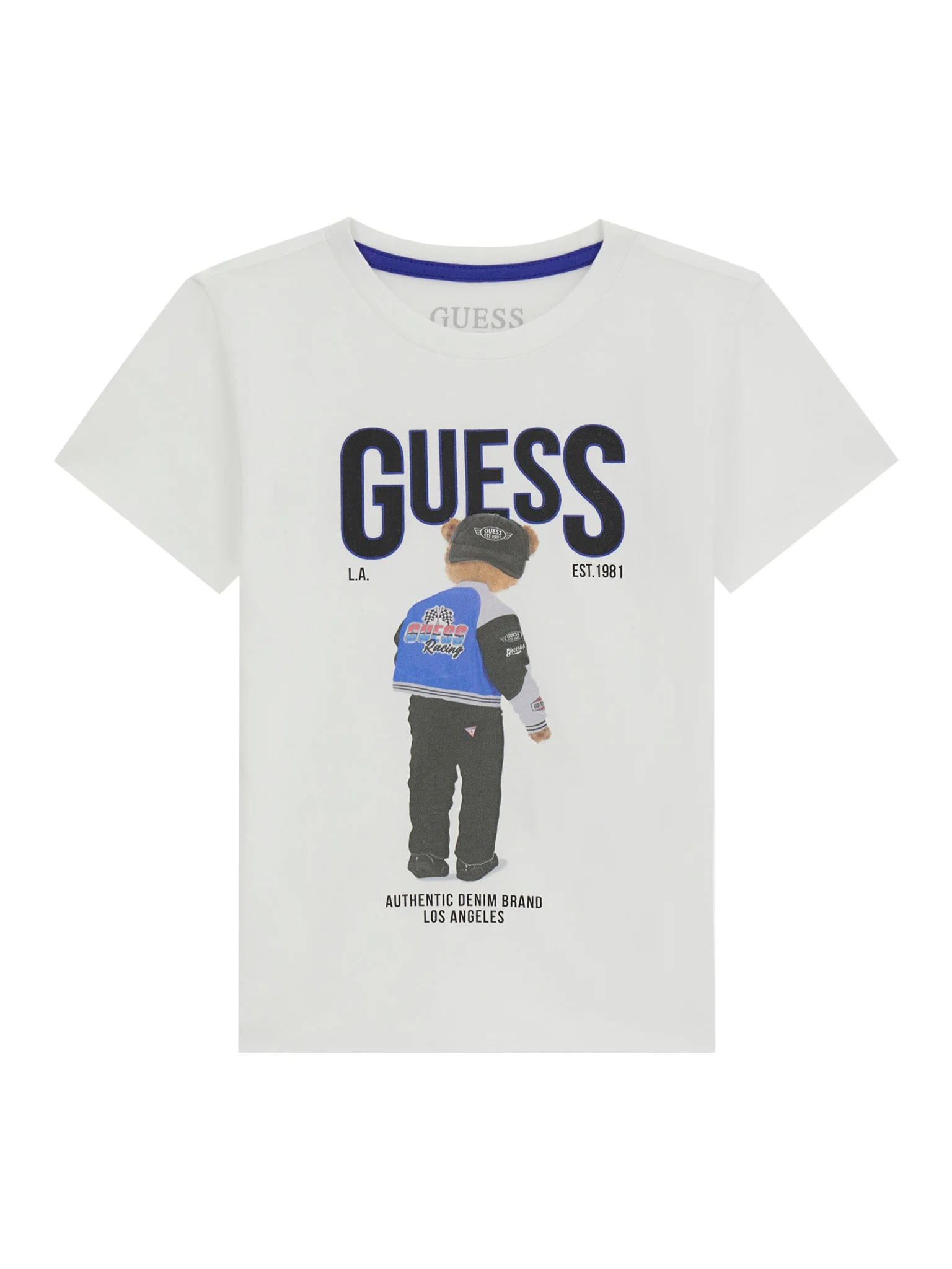 guess-t-shirt-n6ri05-k8hm4-leuko-regular-fit-0000305717313 GUESS T-SHIRT TEDDY ΜΠΛΟΥΖΑ ΛΕΥΚΟ - Image 1