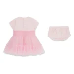 GUESS BABY SET DRESS MIXED FABRIC ΦΟΡΕΜΑ ΡΟΖ - Image 2