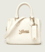 GUESS ΜΠΕΖ ΛΕΥΚΟ MINI HANDBAG ΤΣΑΝΤΑ