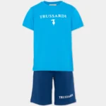 TRUSSARDI SET ΜΠΛΟΥΖΑ & ΣΟΡΤΣ ΜΠΛΕ