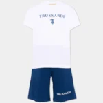 TRUSSARDI SET ΜΠΛΟΥΖΑ & ΣΟΡΤΣ ΛΕΥΚΟ