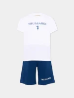 TRUSSARDI SET ΜΠΛΟΥΖΑ & ΣΟΡΤΣ ΛΕΥΚΟ