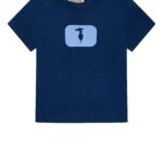 TRUSSARDI BABY T-SHIRT JERTHAX ΜΠΛΟΥΖΑ ΣΚΟΥΡΟ ΜΠΛΕ