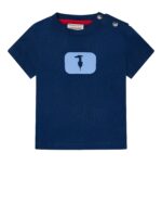 TRUSSARDI BABY T-SHIRT JERTHAX ΜΠΛΟΥΖΑ ΣΚΟΥΡΟ ΜΠΛΕ