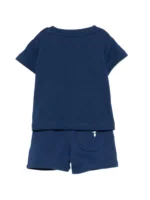 TRUSSARDI BABY SET ΜΠΛΟΥΖΑ & ΣΟΡΤΣ ΣΚΟΥΡΟ ΜΠΛΕ - Image 2
