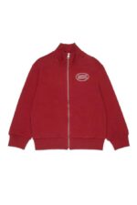 DIESEL SWEATSHIRT RED SCIRCLEZIP OVER ΖΑΚΕΤΑ