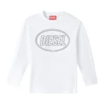 DIESEL LONG SLEEVE WHITE OVAL D ΜΠΛΟΥΖΑ