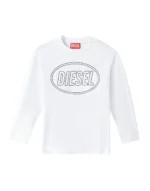 DIESEL LONG SLEEVE WHITE OVAL D ΜΠΛΟΥΖΑ