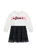 GUESS MIXED FABRIC LS DRESS ΦΟΡΕΜΑ