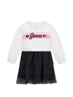 GUESS MIXED FABRIC LS DRESS ΦΟΡΕΜΑ