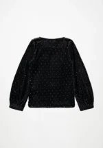 MOLO RIKKI LONG SLEEVED BLACK SOFT VELOUR ΜΠΛΟΥΖΑ - Image 2