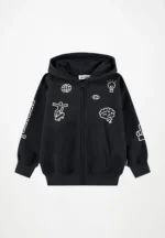 MOLO MARLEY BLACK SWEATSHIRT ΖΑΚΕΤΑ ΜΕ ΚΟΥΚΟΥΛΑ
